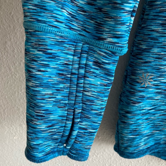 Athleta Tranquillity Space dye Cowl Neck Athletic Thumb Hole Pullover Sweater - Picture 4 of 9